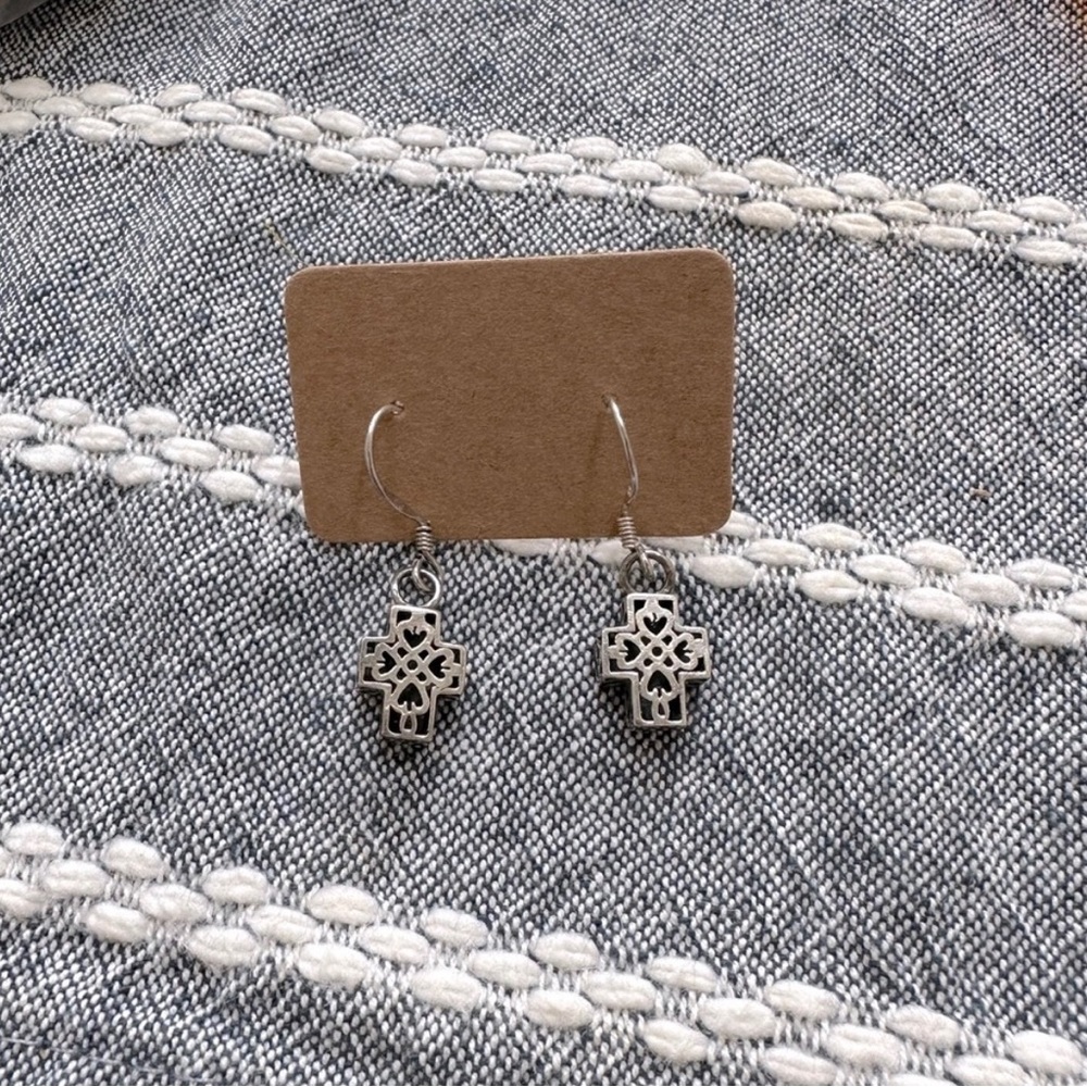 Silpada Filigree Cross Earrings
